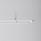 Preview: Rechteckige LED Hängeleuchte mit Seilaufhängung 100×28 cm – Deckenlampe RAM-H-1